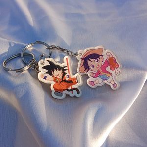 Goku And Luffy Keychain ( Double Side View)