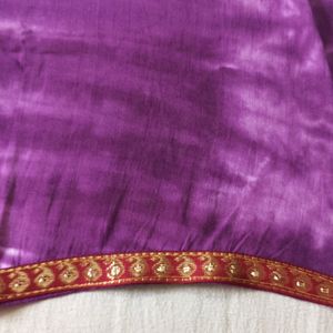 Purple Multicolored Laheriya Chaniya Choli Set