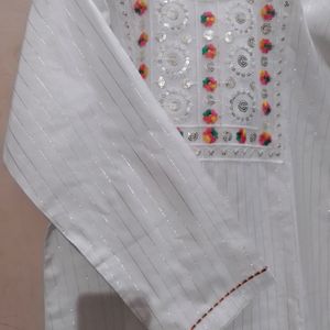 👗Embroidery Kurti with pant and dupatta set 👗