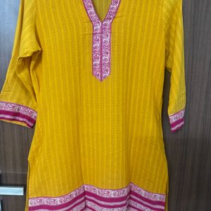 Rangmanch Mustard Kurthi