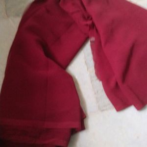 Pure Georgette Sarees Maroon At 600 Rs Only