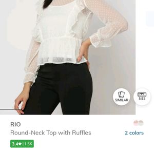 Rio Pretty Pink Ruffle Top With Camisole