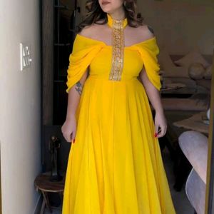 New Bollywood Stayle Beautiful Gown Dress Ne