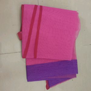 Onion Pinky Kamal kari Saree