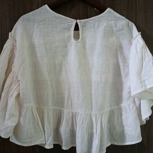 White Embroidered Top