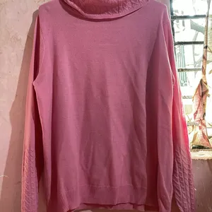 Pink Turtle Neck Top