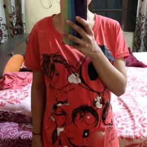 Printed Red T-shirt.