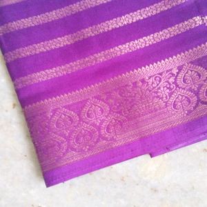 Crepe  Dola With Big Pattu Barder Saree