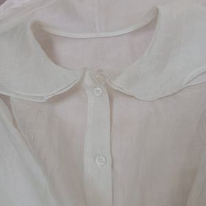 Peter Pan Organza White Shirt