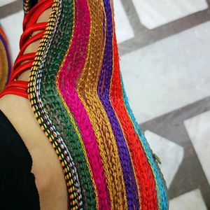 Multicolor Punjabi Jutti Cum Belli ✔️