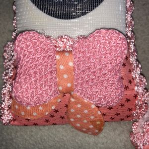 Cute Remote Cover Set Of 3 With Crochet Bow Attach