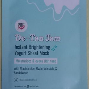 Popxo Myglamm De Tan Jam Yogurt Sheetmask