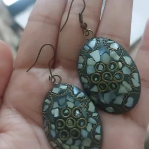 Women Boho Inspired Grey Earrings