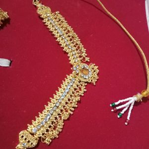 Golden Neckless With Jhumka