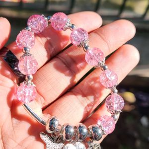 Pink And Blue Crystal Bracelets