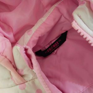 Cute Lamb Ears Pink Jacket For Baby Girl