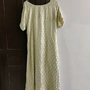 Light Gold Anarkali Kurtha.