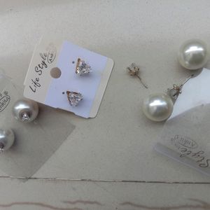 Combo Of 3 Ad Stone Studs