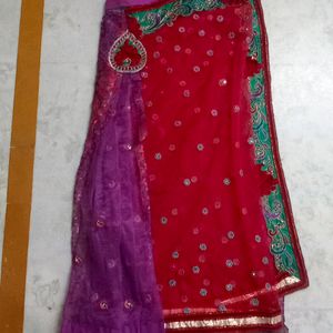 Synthetic And Net Mix Saree