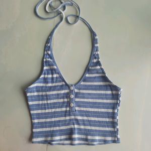 Koovs Tie Up Crop Top