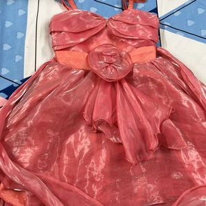 Organza Frock For 1-3 Yrs