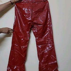 Leather Pant Red Hot