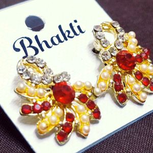 Golden- Red Earings