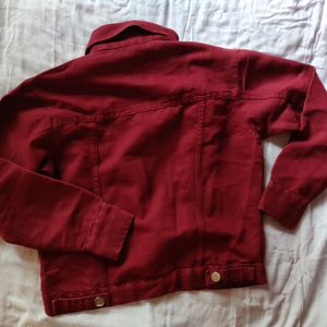 Denim Maroon Jacket