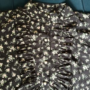 Chinese collar Floral shirt