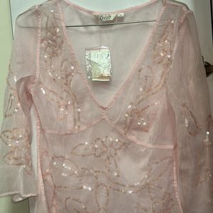 Pink Embellished Top