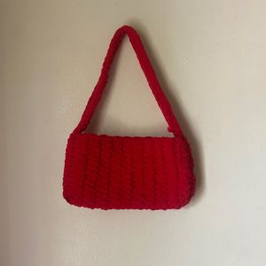 Crocheted Baguette Handbag