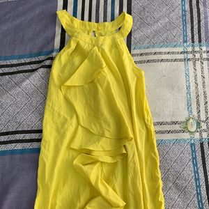 Yellow ruffle top