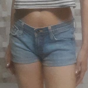 Denim Low Waist Shorts