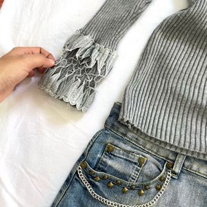 ✰Chain Accented Low Rise Y2k Denim Skirt✰