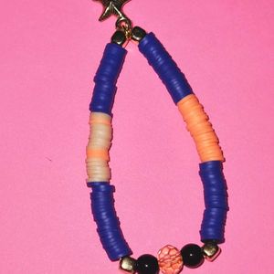 Navy Coral Clay Bracelet