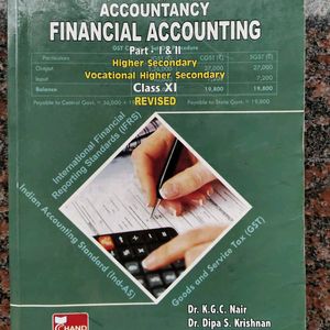 Plus One Accountancy Textbook By K.G.C Nair