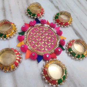 Beautiful DIYA Rangoli