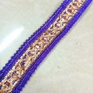 2 Cm Purple Saree Lace Of 6 Mts