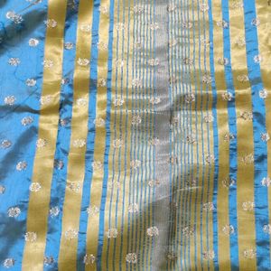 #PriceDrop Dual Tone Blue Gold Soft Silk Saree