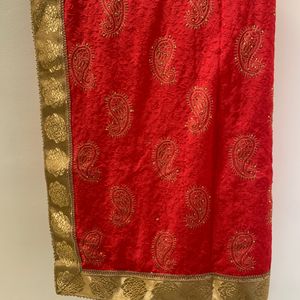 Silk Saree With Gold Colour Border