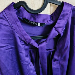 Pretty Dark Purple Shirt Top