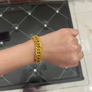 Golden Cuban/Link Chain Bracelet - Imported