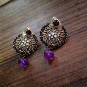 Purple Colour Earring