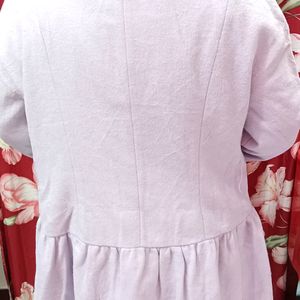 New Lavender Coat For Women Frock Type