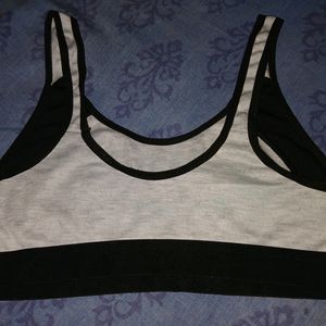 Black And Grey Sports Bra