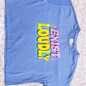 Boxy Crop Top Periwinkle Colour