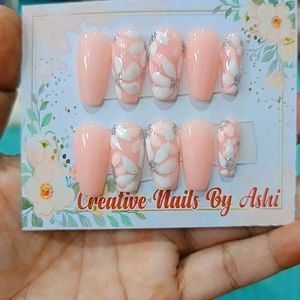 Hand Made Stick On Nail Extension New