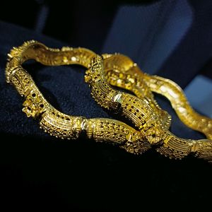 Gold-tone And Platinum Plated Bangles For Women