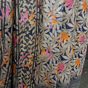 Floral Blue Easy To Wear Saree|New With Blouse