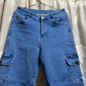 Blue High Waist Denim Jeans